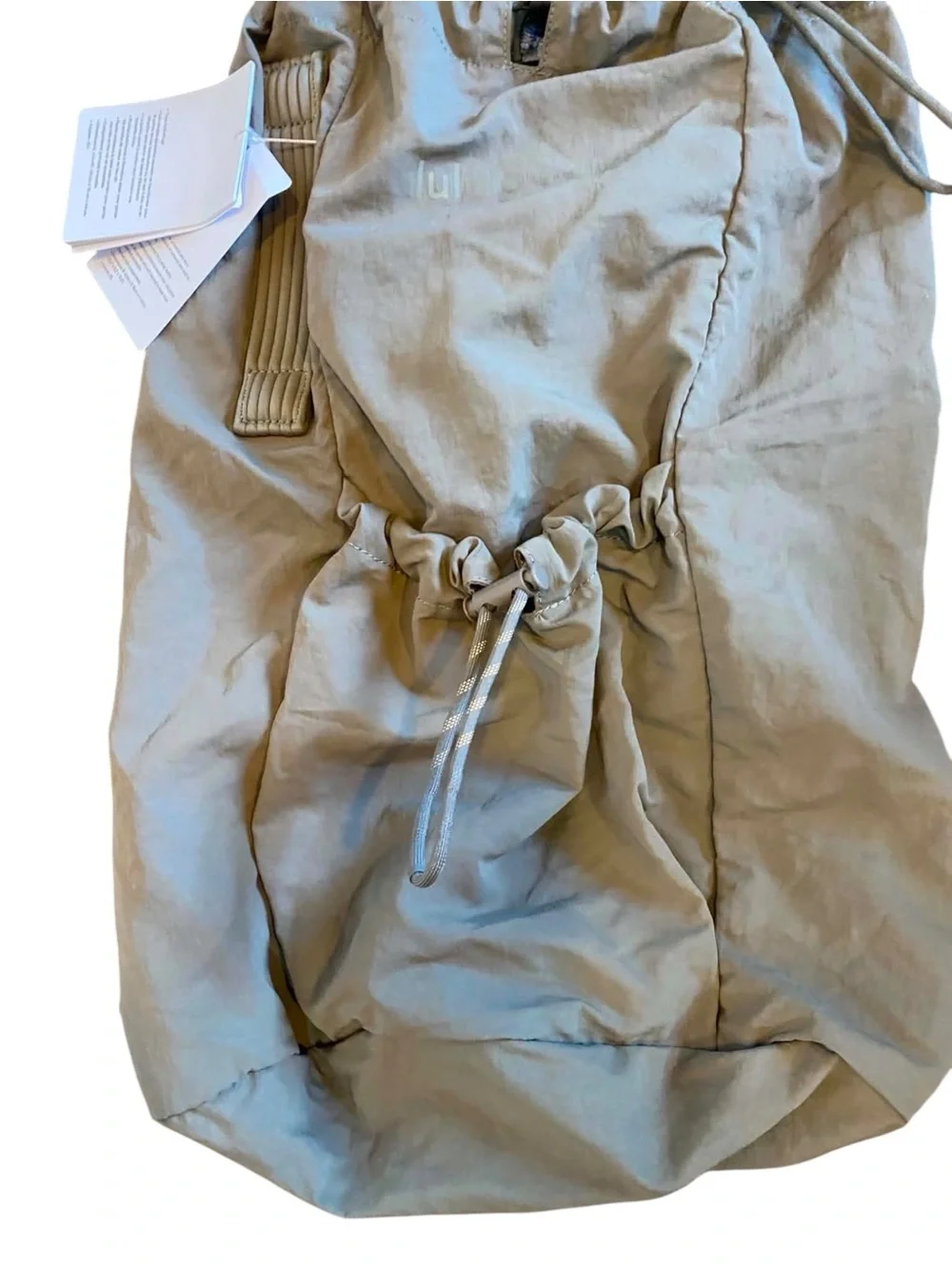 NWT Lululemon 2 In 1 Convertible Backpack DOWNTOWN TAN /LIGHT IVORY